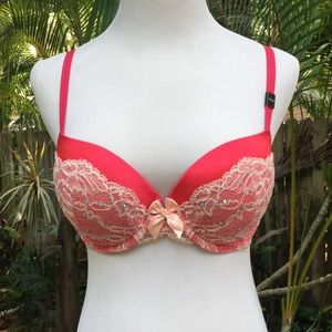 Victoria’s Secret Pink Satin & Lace Bra 32E (DD)